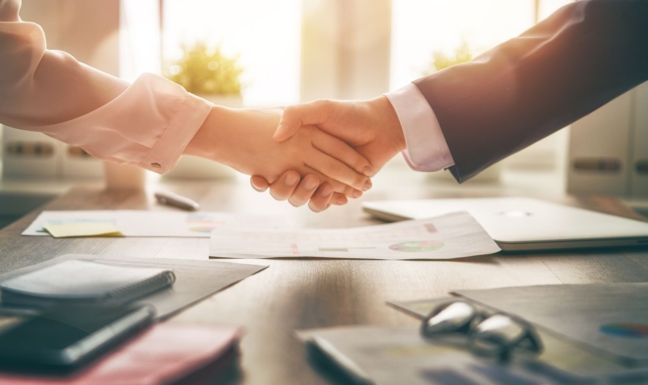 Handshaking in office